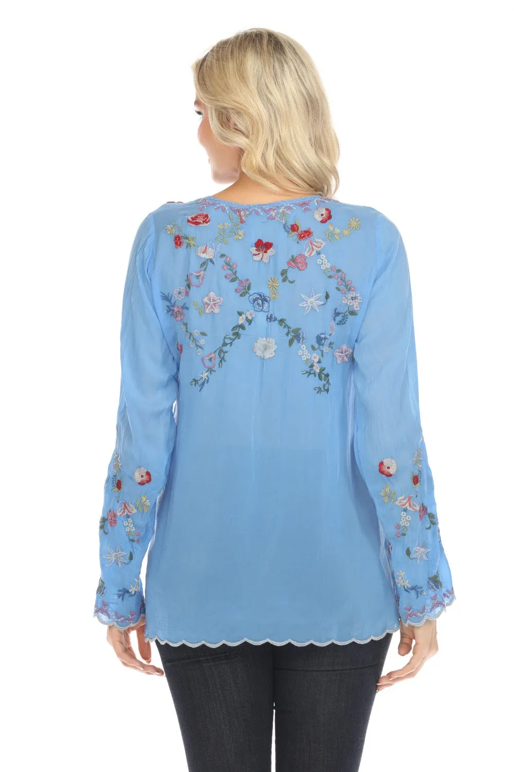 Johnny Was Daisy Petal Blouse C10824 Boho Chic *