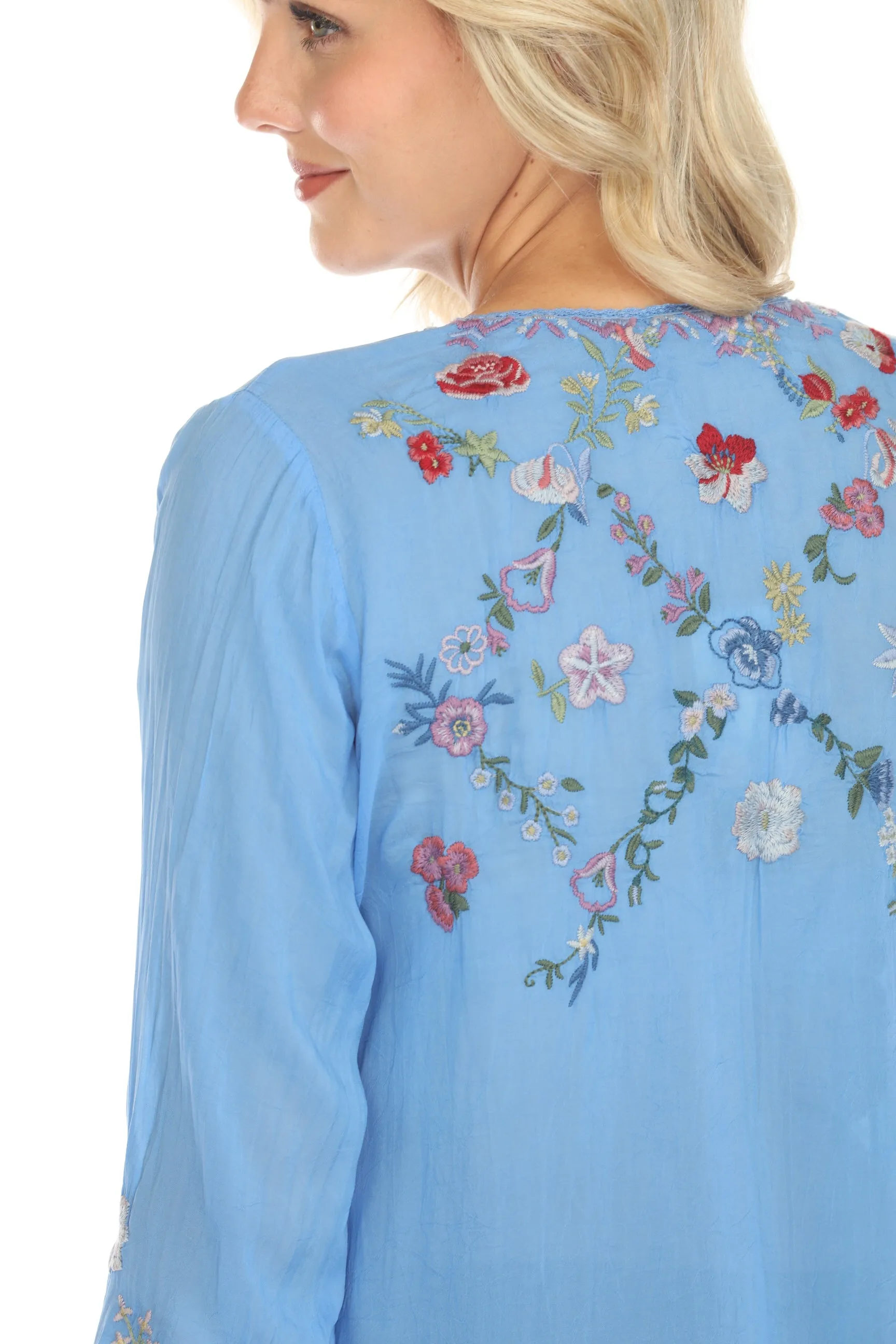Johnny Was Daisy Petal Blouse C10824 Boho Chic *