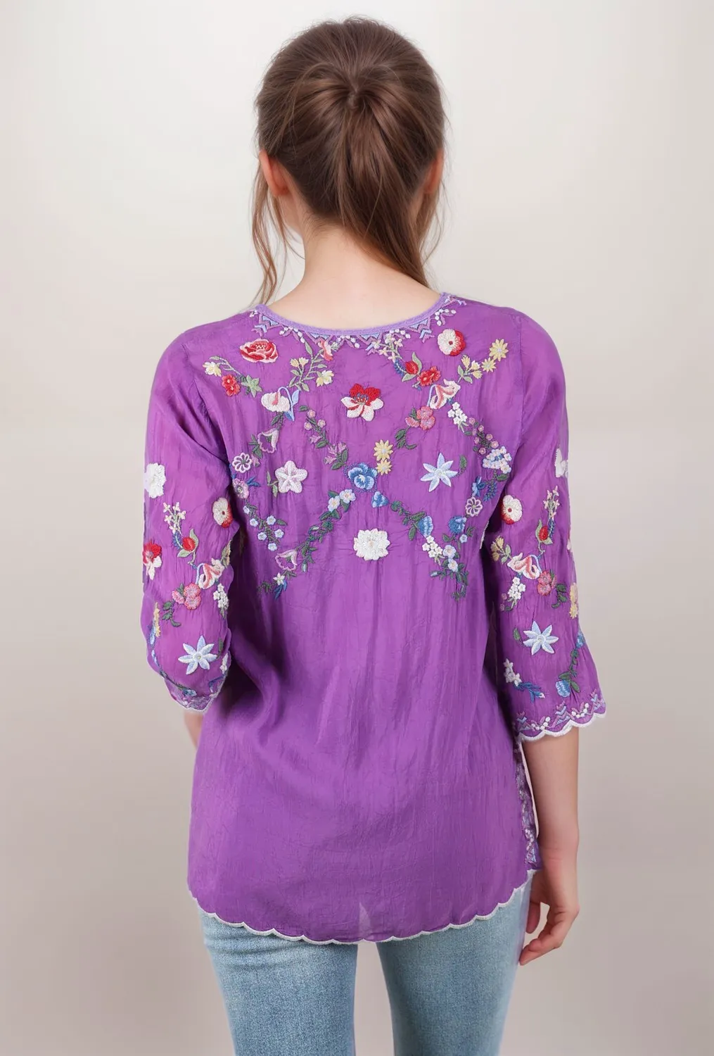 Johnny Was Daisy Petal Blouse C10824 Boho Chic *
