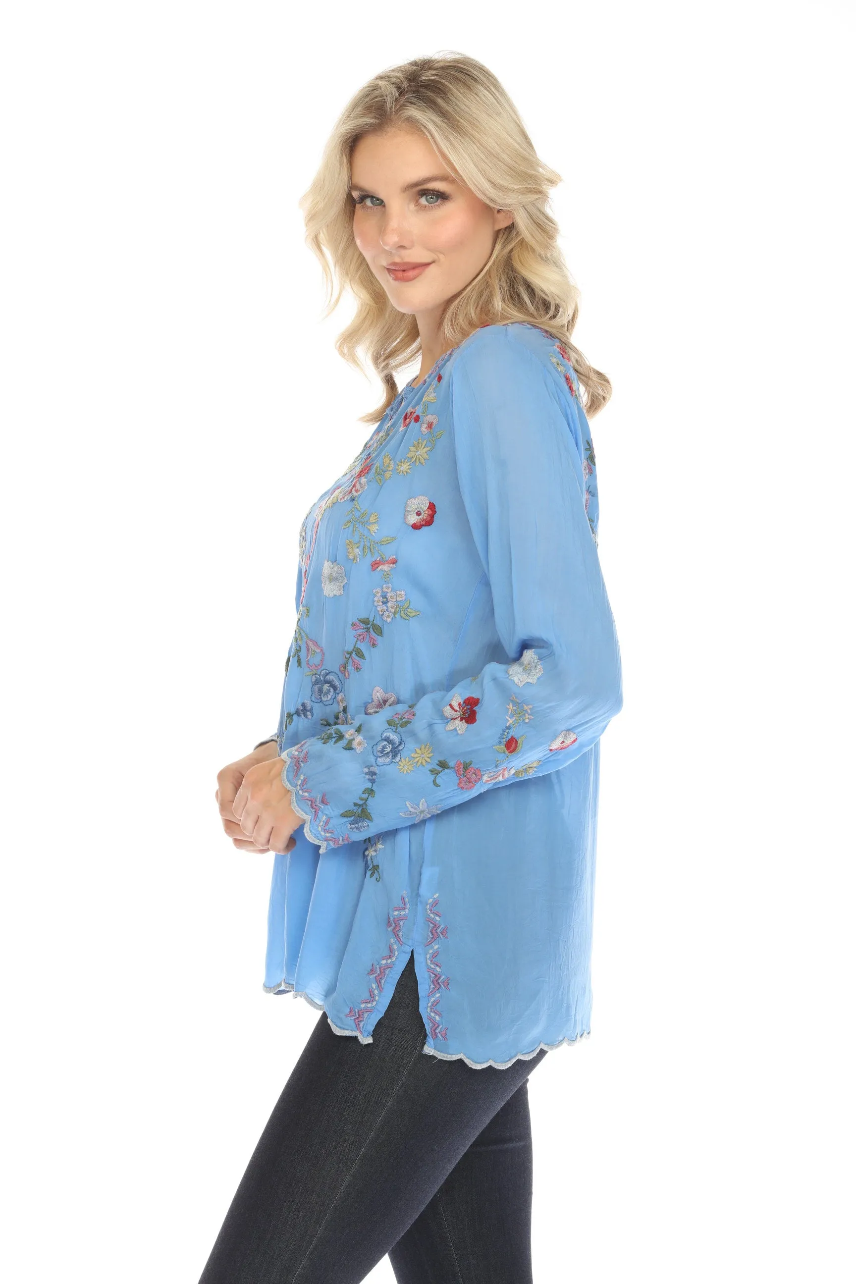 Johnny Was Daisy Petal Blouse C10824 Boho Chic *