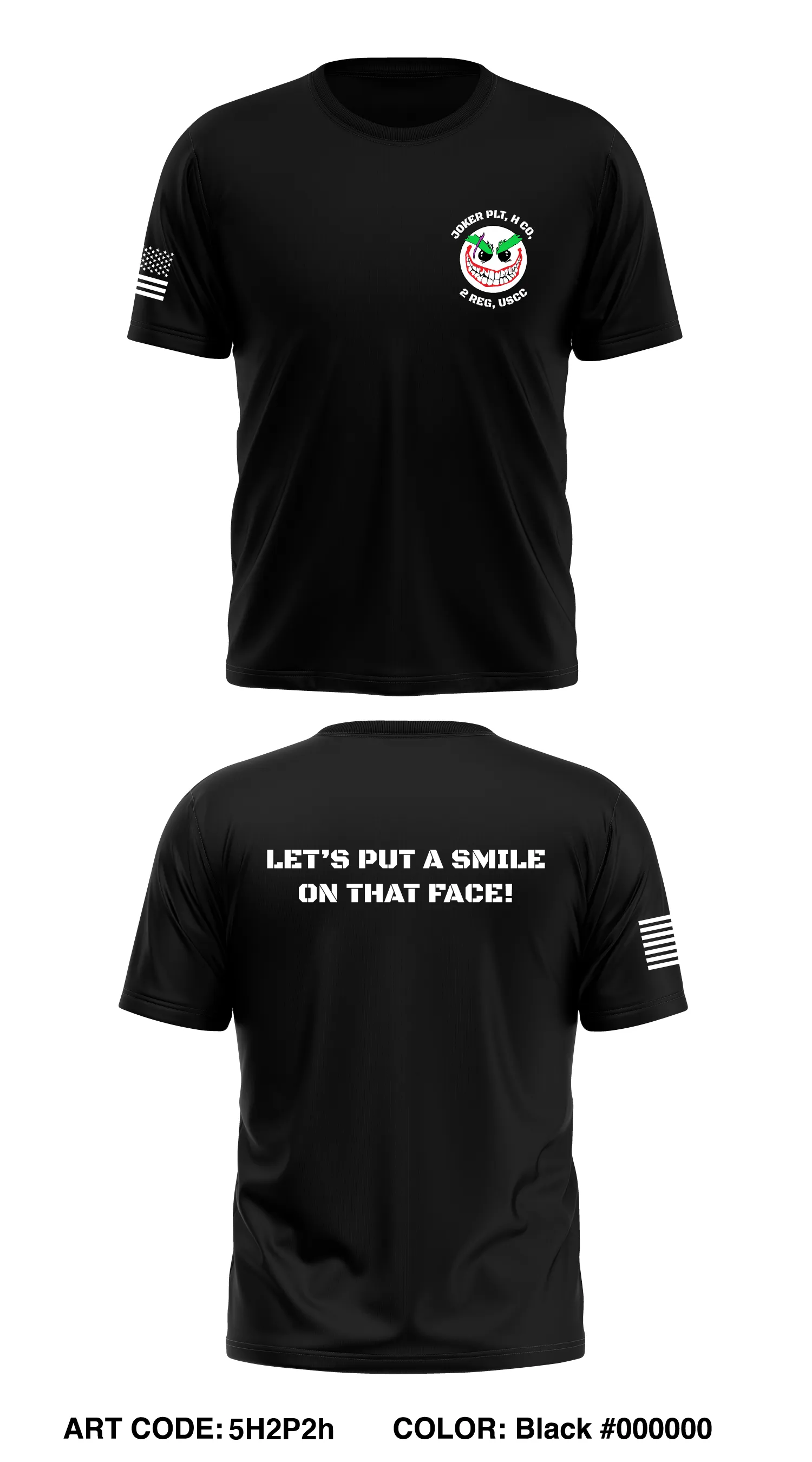 Joker PLT, H Co, 2 REG, USCC Store 1 Core Men's SS Performance Tee - 5H2P2h