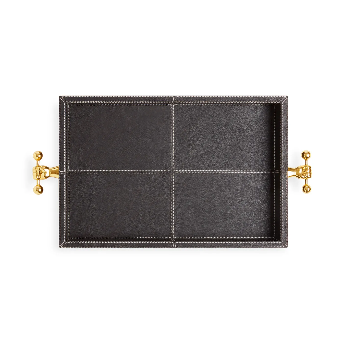 Jonathan Adler Barbell Leather Tray
