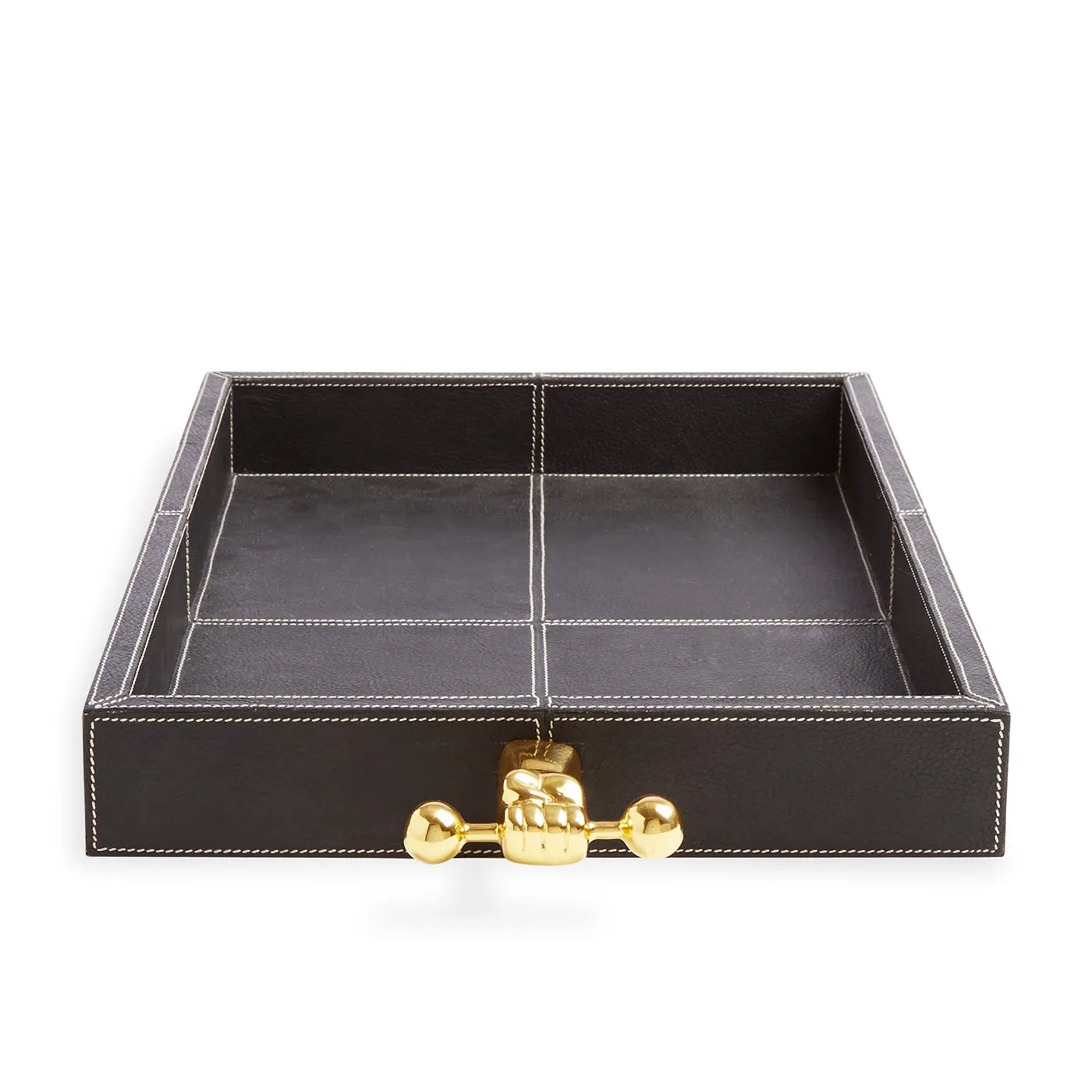 Jonathan Adler Barbell Leather Tray