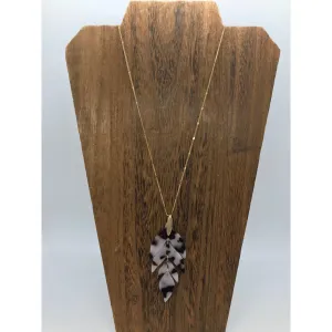 Just A Leafy Leopard Necklace in Neautral