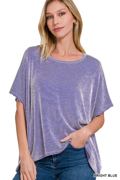 Just Right Oversized Ribbed Crop Top-Multiple Colors Available