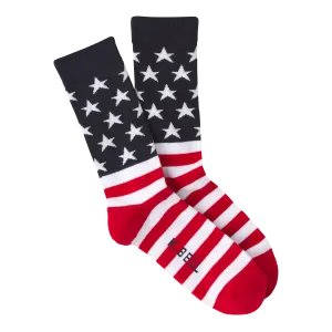K.Bell Men's American Made Flag Crew Sock