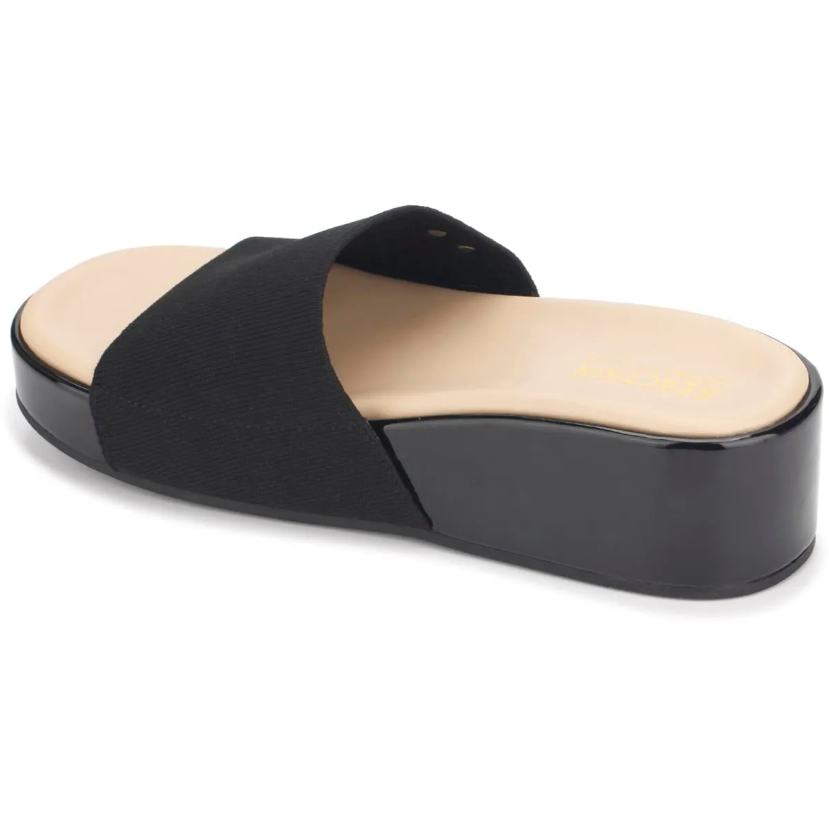 Kenneth Cole Reaction Womens Maila Stretch Logo Slip On Slide Sandals