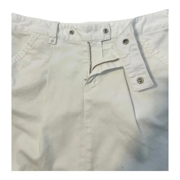 Lacoste White Denim Mini Skirt - Size 2