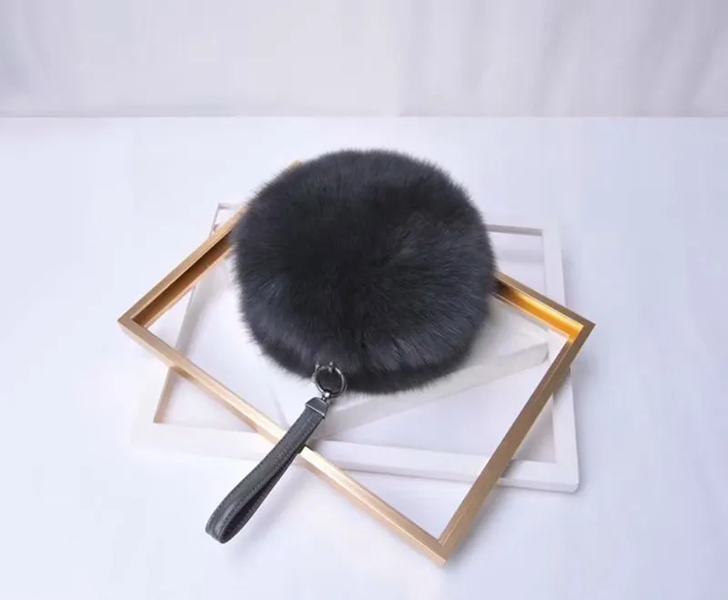 Lady Handbag Real Fox Fur Plush Bag Luxury Women's Soft Fur Messenger Bag Large Capacity Totes Warm Shoulder Bag 7967