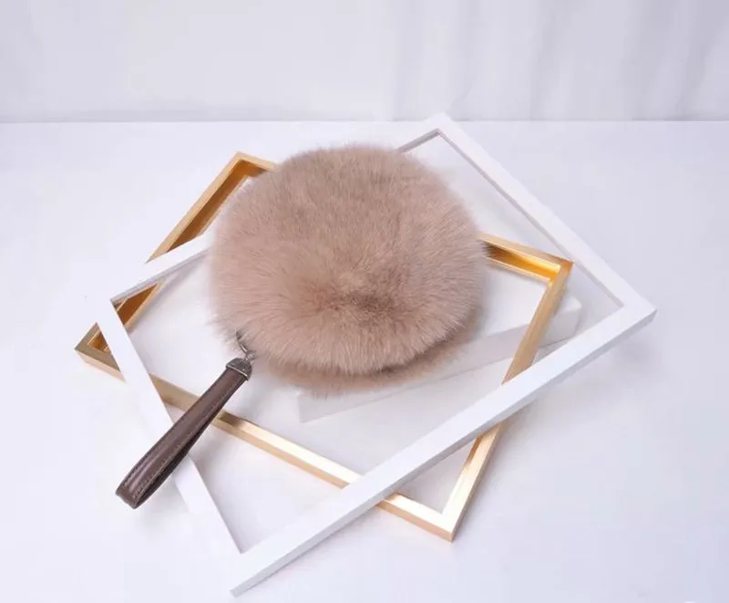 Lady Handbag Real Fox Fur Plush Bag Luxury Women's Soft Fur Messenger Bag Large Capacity Totes Warm Shoulder Bag 7967