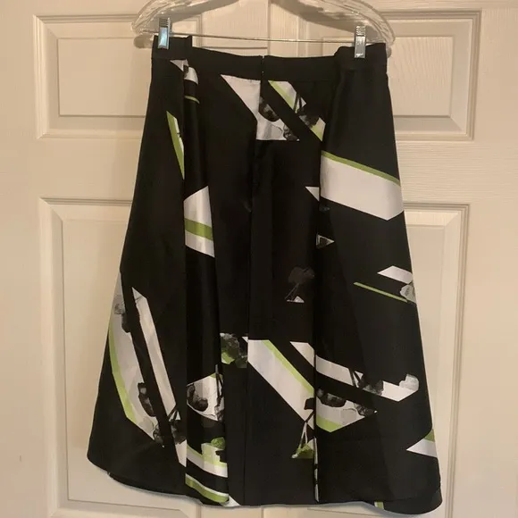 Lane Bryant‎ Black and Neon Green Evening Skirt