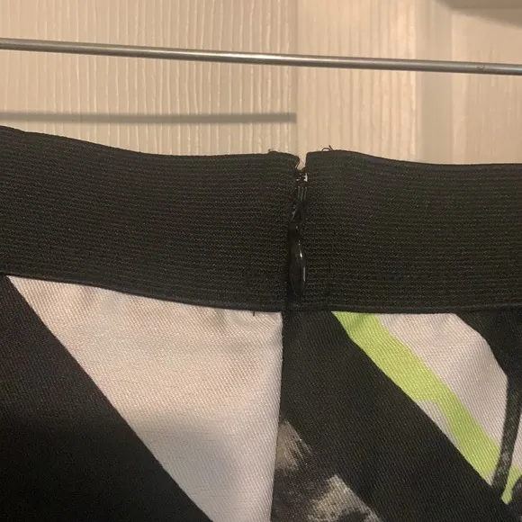 Lane Bryant‎ Black and Neon Green Evening Skirt
