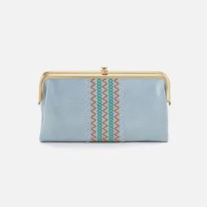 Lauren Clutch-Wallet In Buffed Leather - Sky