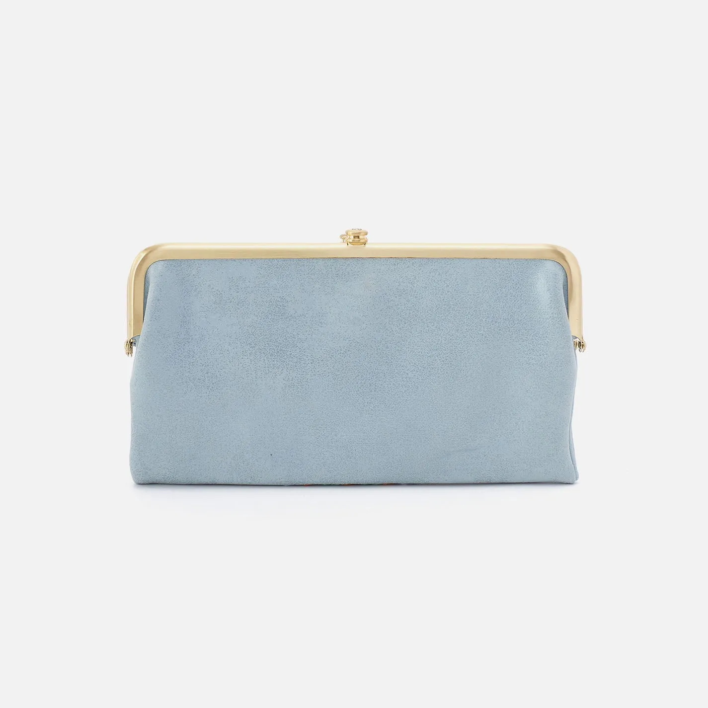 Lauren Clutch-Wallet In Buffed Leather - Sky