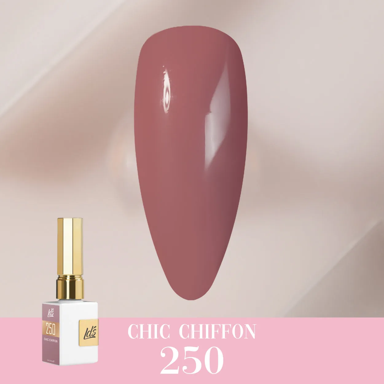 LDS Color Craze Gel Nail Polish - 250 Chic Chiffon - 0.5oz