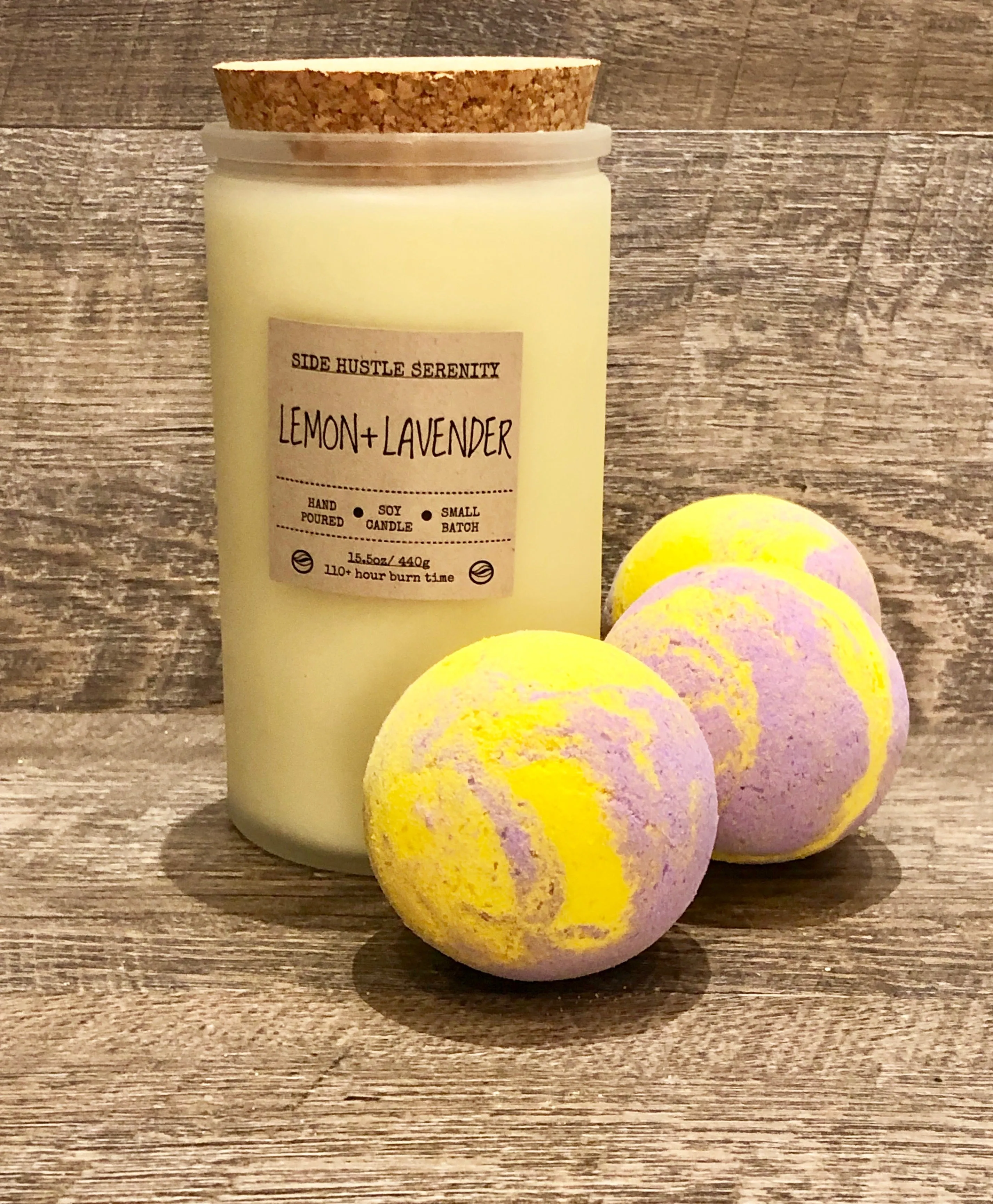 Lemon   Lavender Scented Soy Candle | 15.5oz