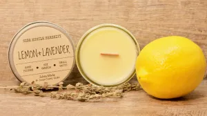 Lemon   Lavender Scented Soy Candle | 3.5oz