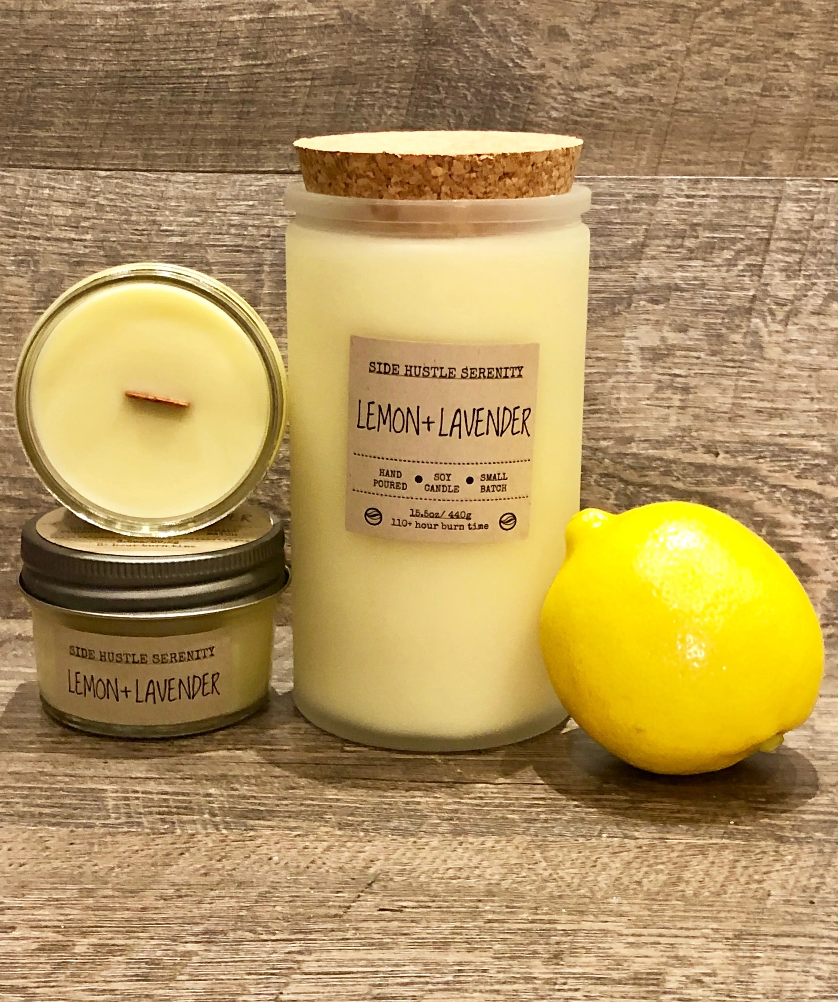 Lemon   Lavender Scented Soy Candle | 3.5oz