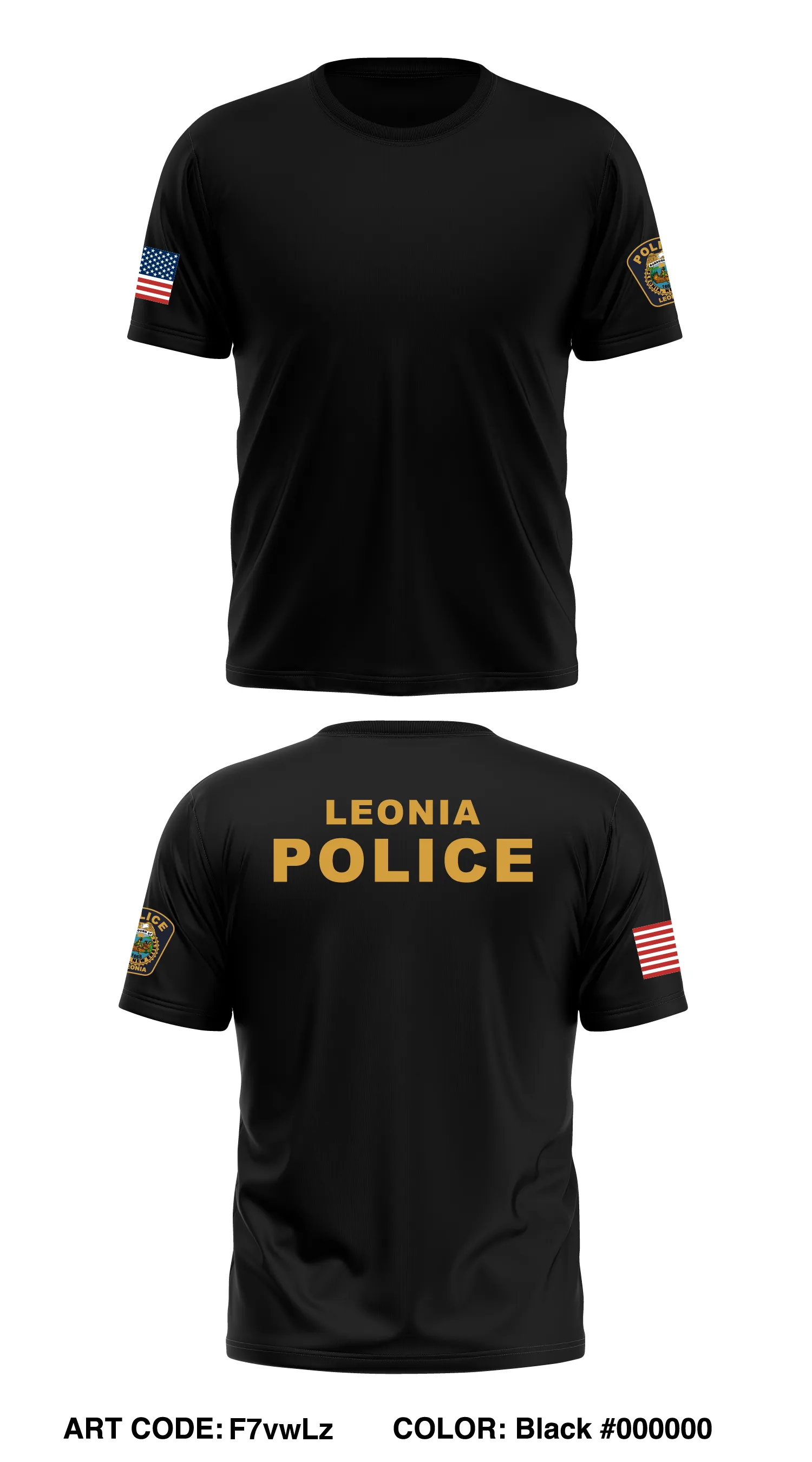Leonia Police Deprtment Store 1 Core Men's SS Performance Tee - F7vwLz