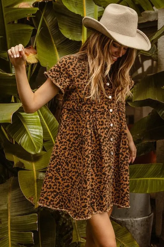 Leopard Print Short Dress