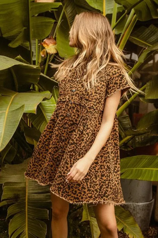 Leopard Print Short Dress