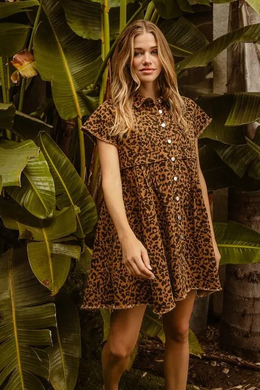Leopard Print Short Dress