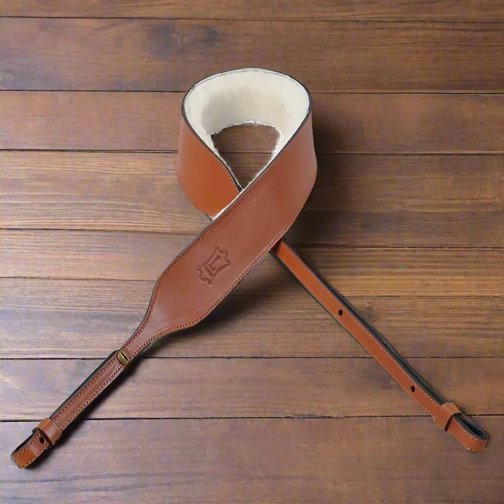 Levy's Lambswool Padded Leather Banjo Strap (PM14)