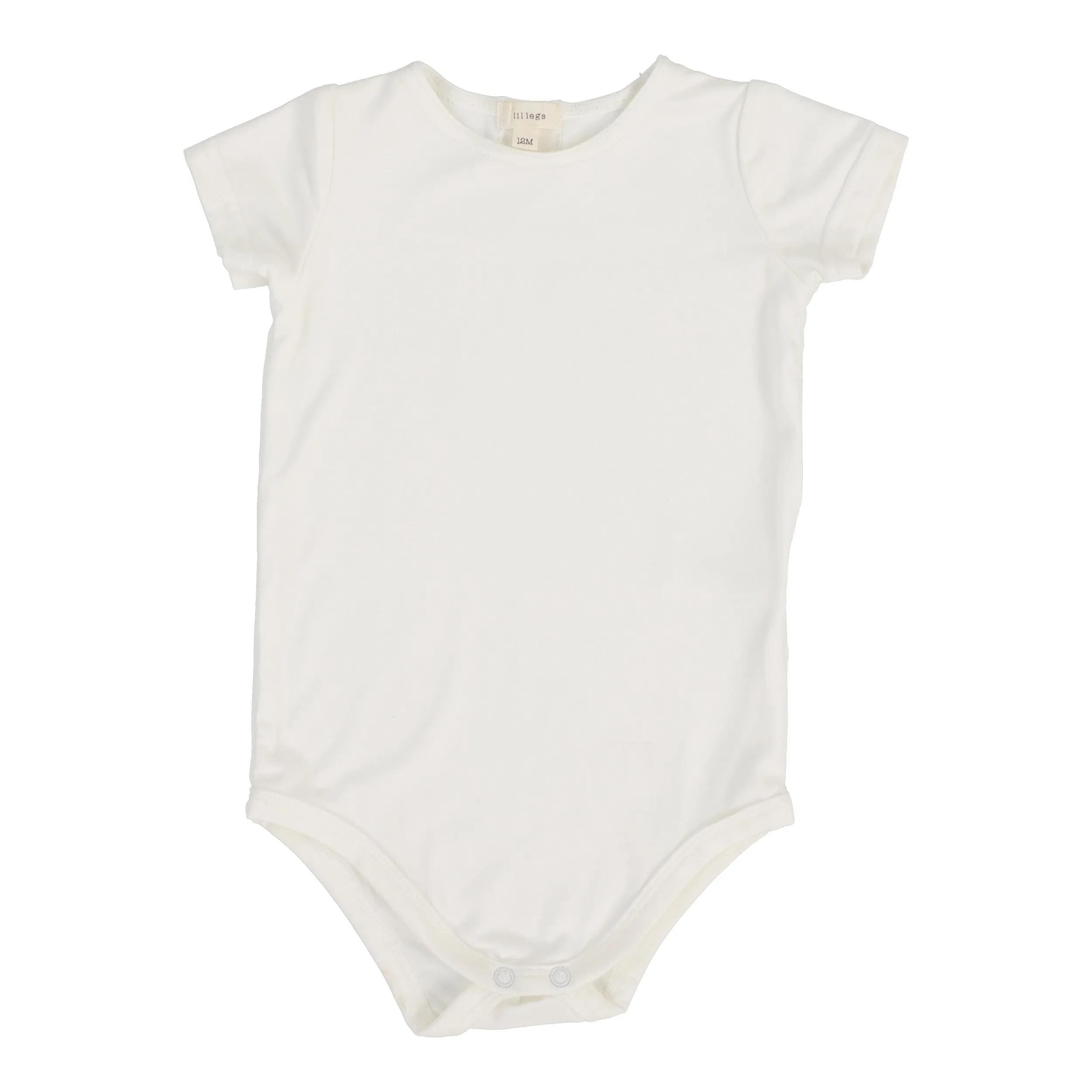 Lil Legs Bamboo Short Sleeve Onesie - Winter White