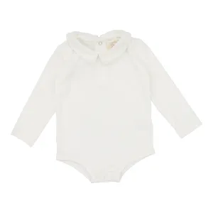 Lil Legs Collar Onesie Long Sleeve - Winter White