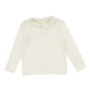 Lil Legs Collar T-Shirt Long Sleeve - Cream