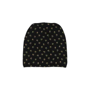 Lil Legs Floral Beanie - Black Floral