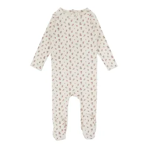 Lilette Vintage Floral Footie - Cream
