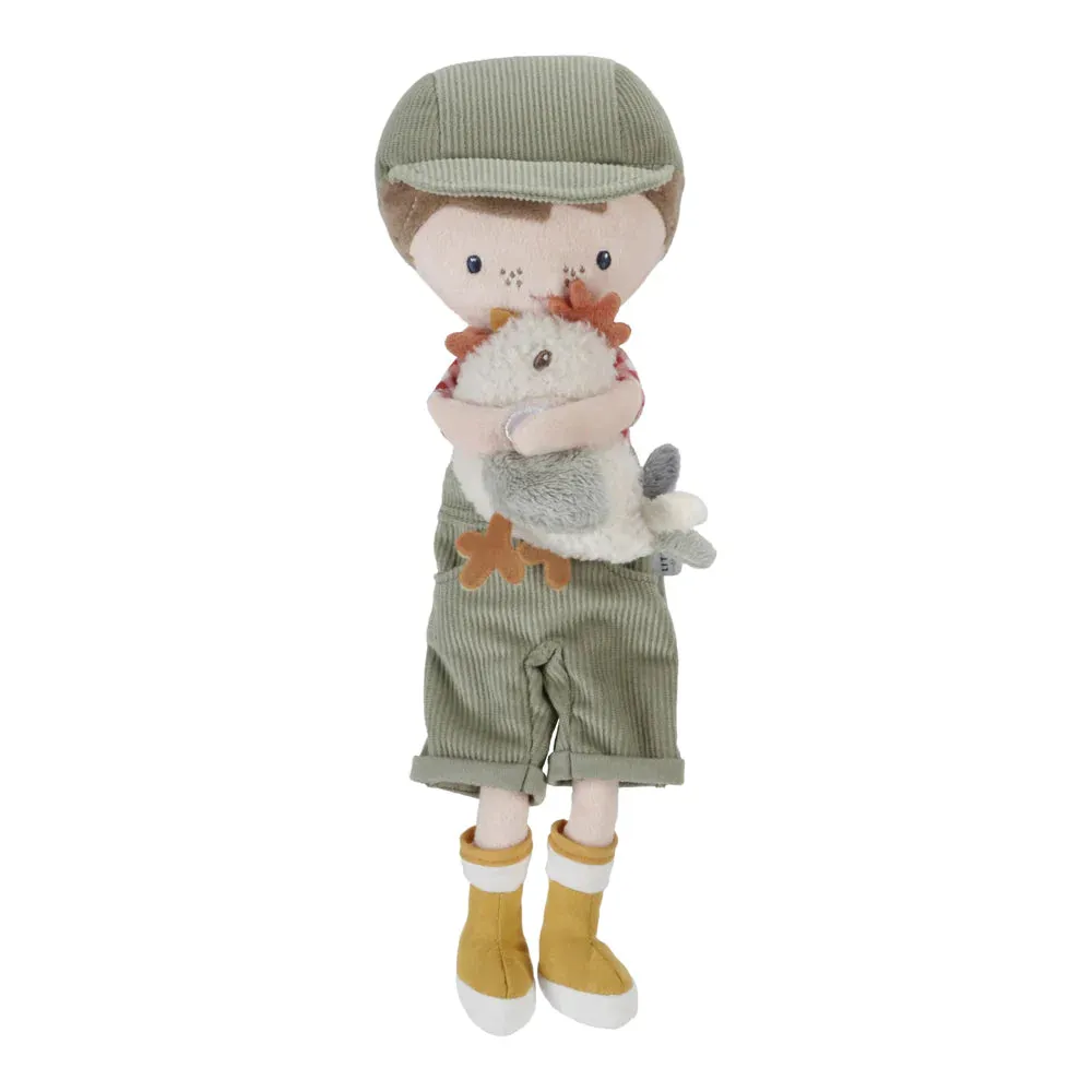 Little Dutch Little Farm - Cuddle Doll - Farmer Jim With Chicken