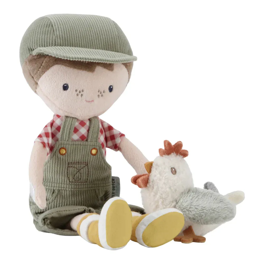 Little Dutch Little Farm - Cuddle Doll - Farmer Jim With Chicken