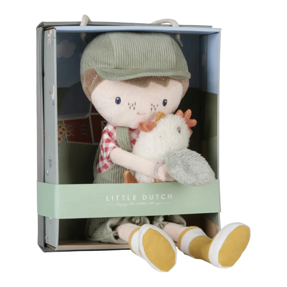 Little Dutch Little Farm - Cuddle Doll - Farmer Jim With Chicken