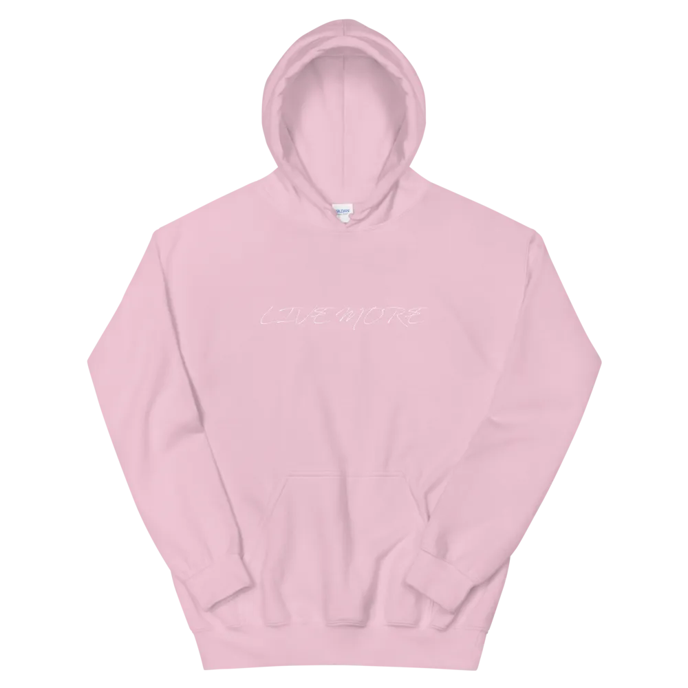 Live More Cursive Unisex Hoodie