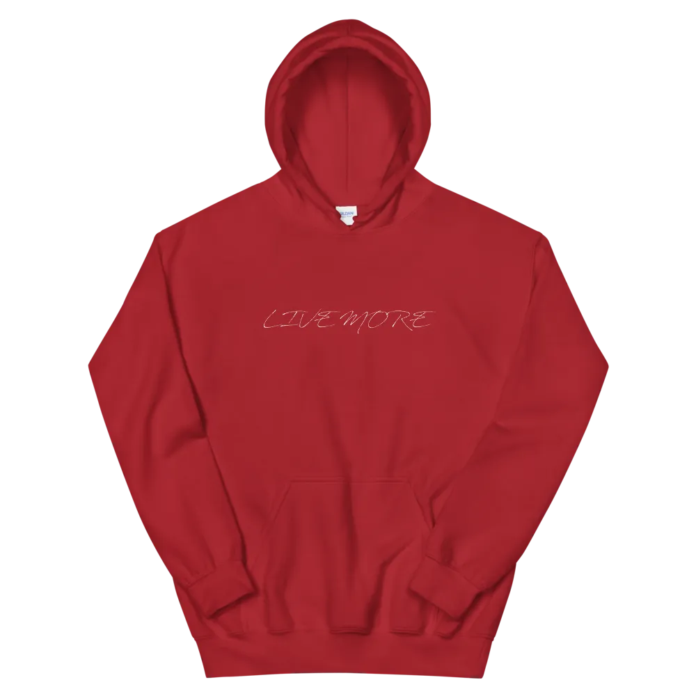 Live More Cursive Unisex Hoodie
