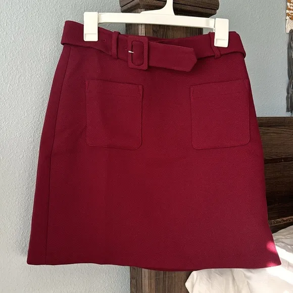 Loft belted skirt NWT