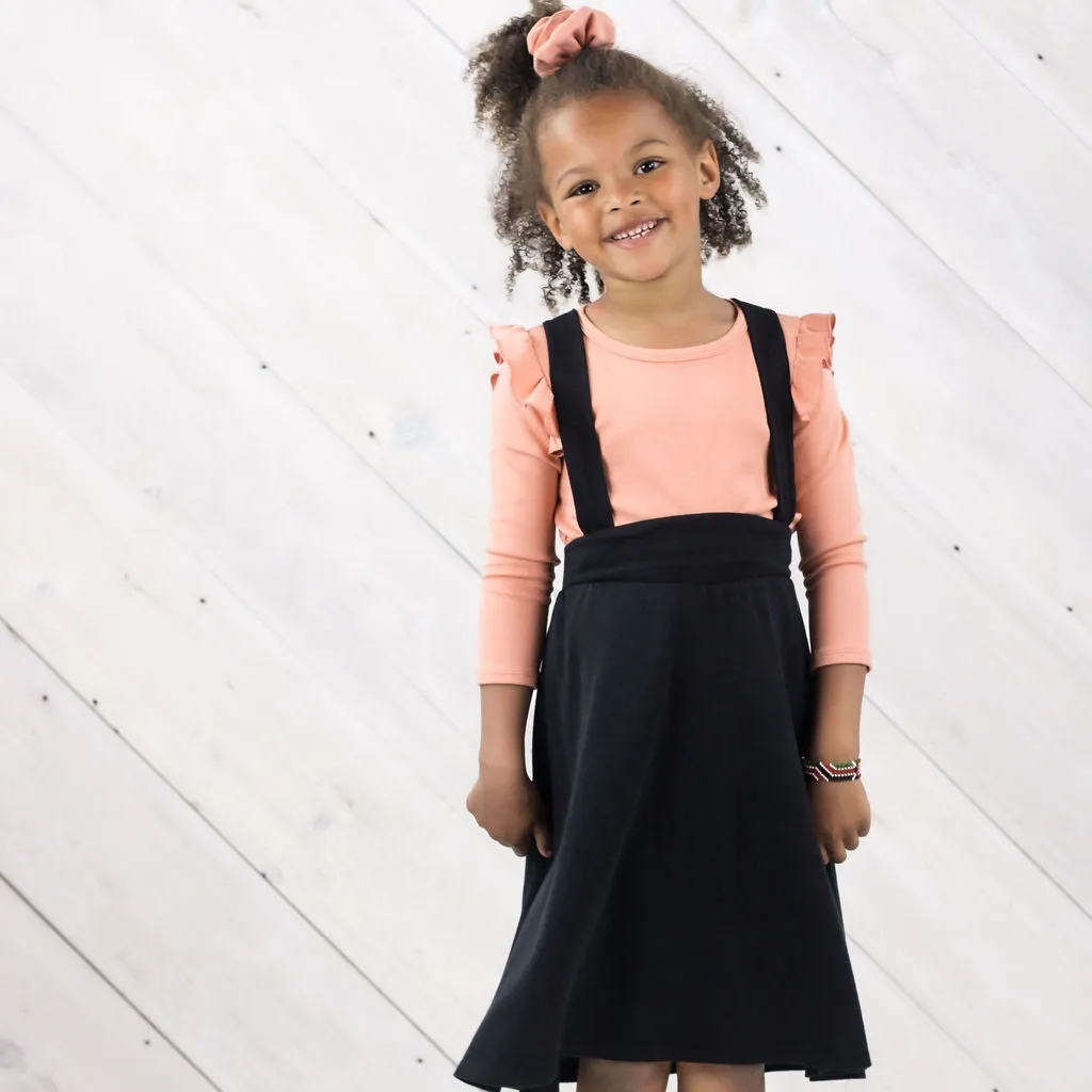 LONG SLEEVE RUFFLE SHIRT - SALMON