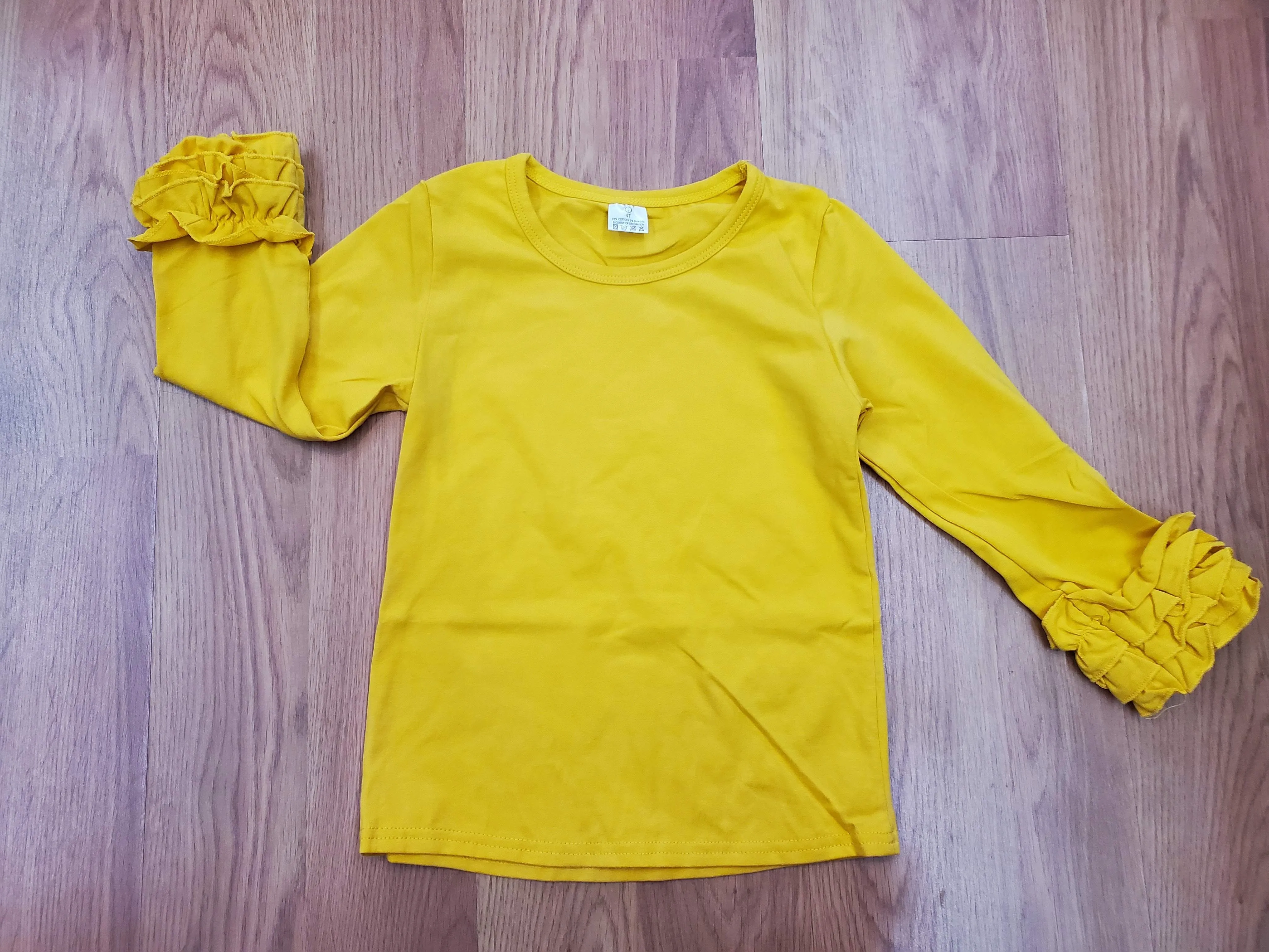 Long Sleeve Simple Ruffle Shirt