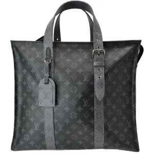 LOUIS VUITTON Cabas Zippe GM Monogram Eclipse Tote Bag Black
