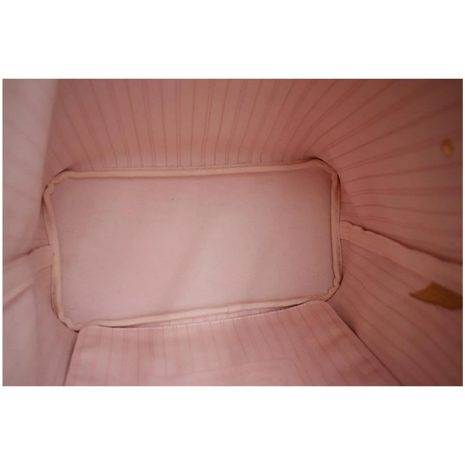 LOUIS VUITTON Neverfull MM Damier Azur Tote Bag Rose Ballerine