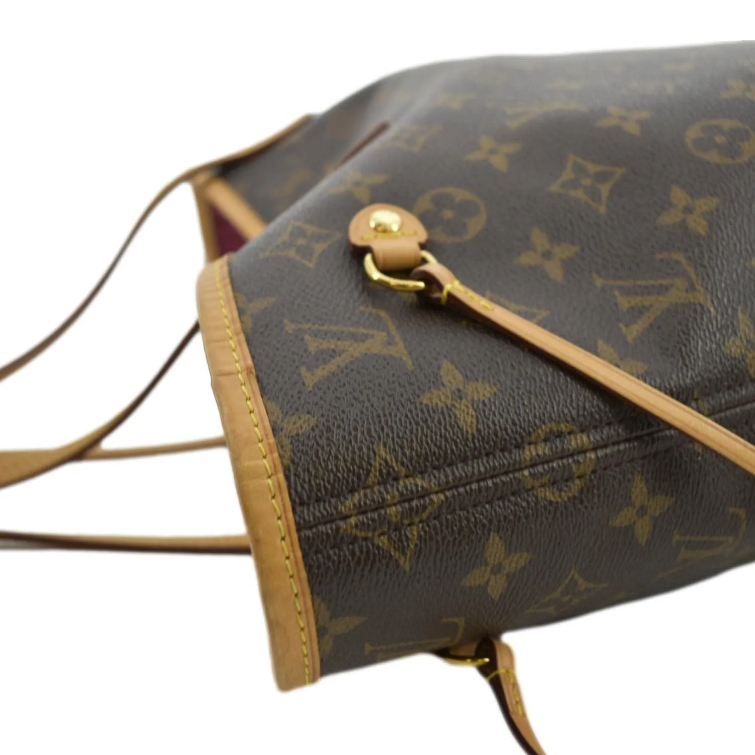 LOUIS VUITTON Neverfull MM Monogram Canvas Tote Bag Brown