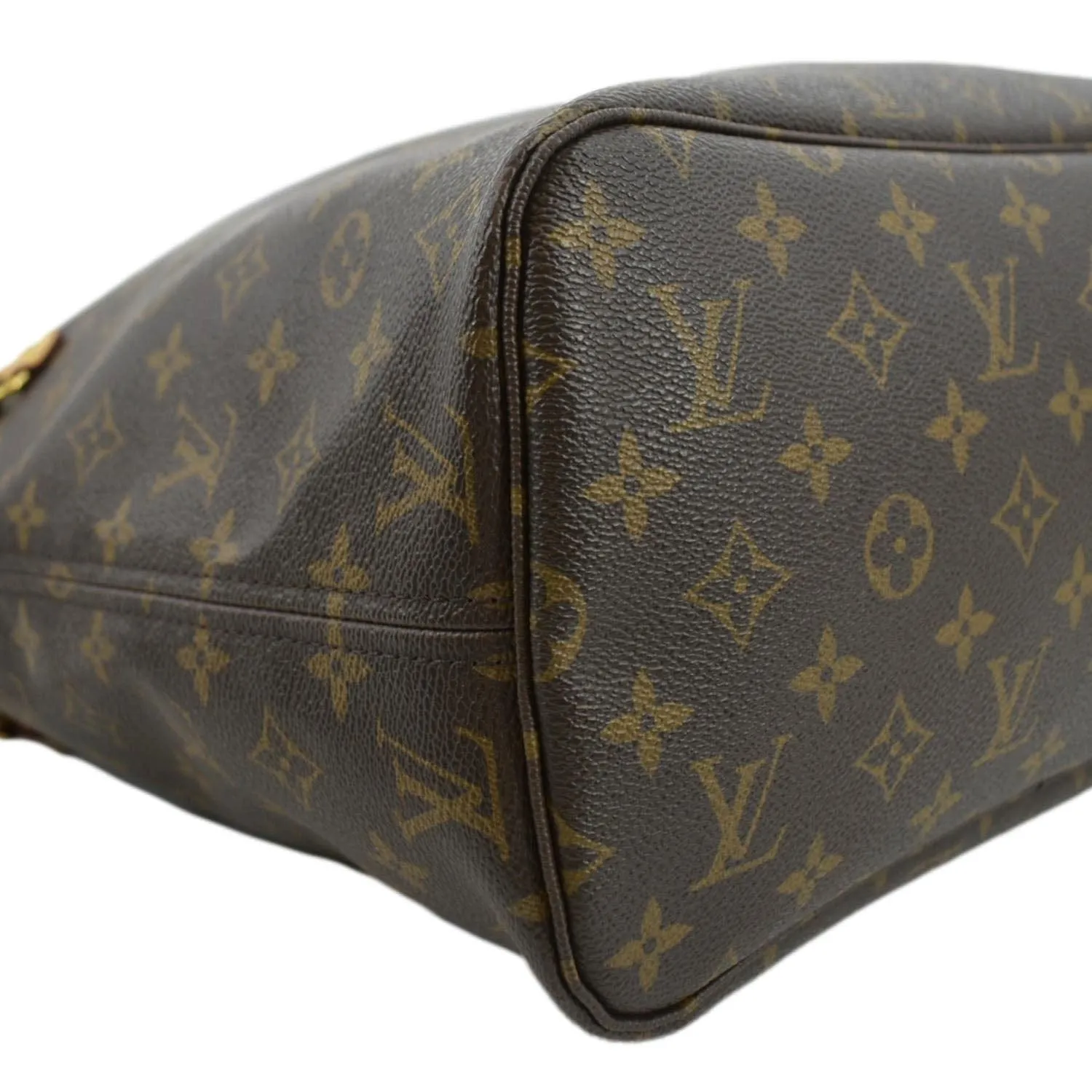 LOUIS VUITTON Neverfull MM Monogram Canvas Tote Bag Brown