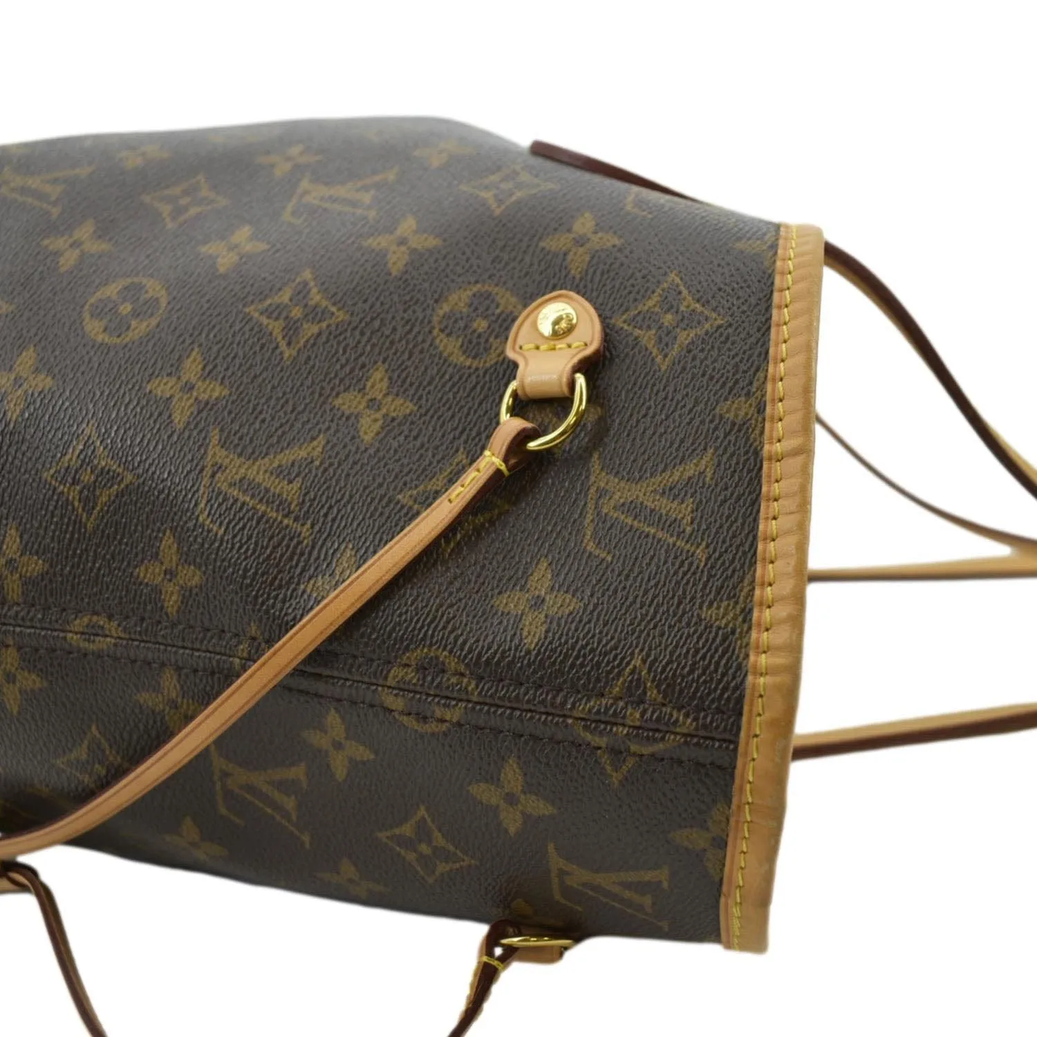 LOUIS VUITTON Neverfull MM Monogram Canvas Tote Bag Brown