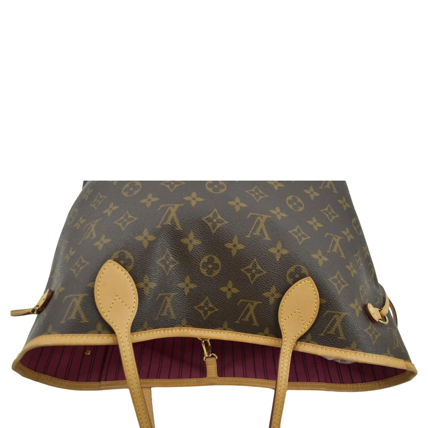 LOUIS VUITTON Neverfull MM Monogram Canvas Tote Bag Brown