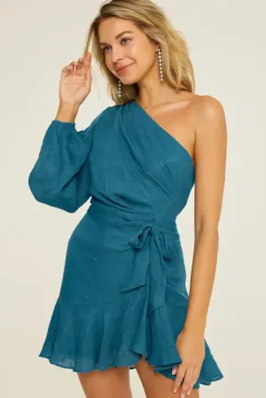 Lucine One-Shoulder Mini Dress