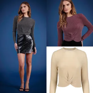 Lurex Bonita Twist Front Top