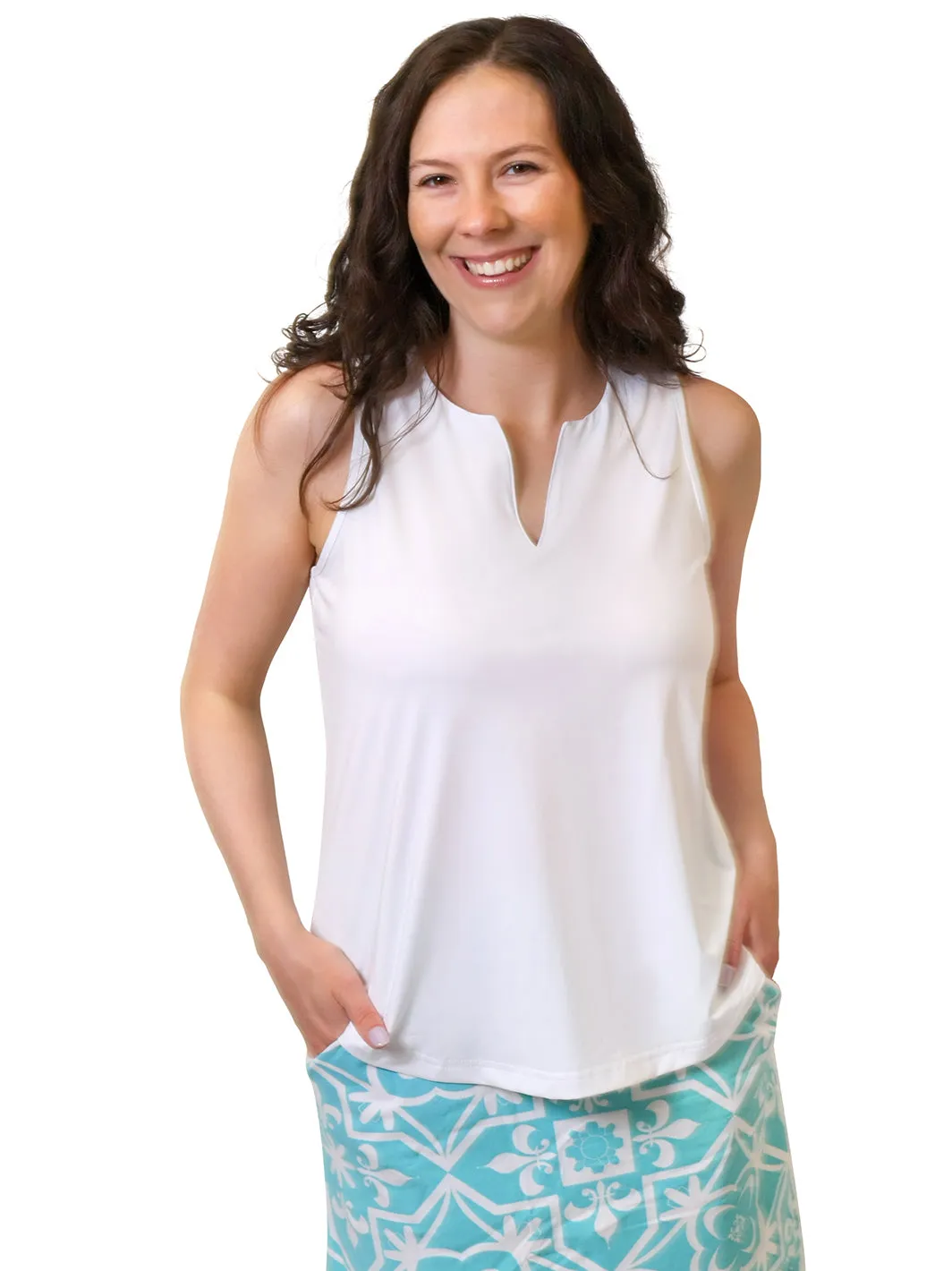 Lux Sport Top White