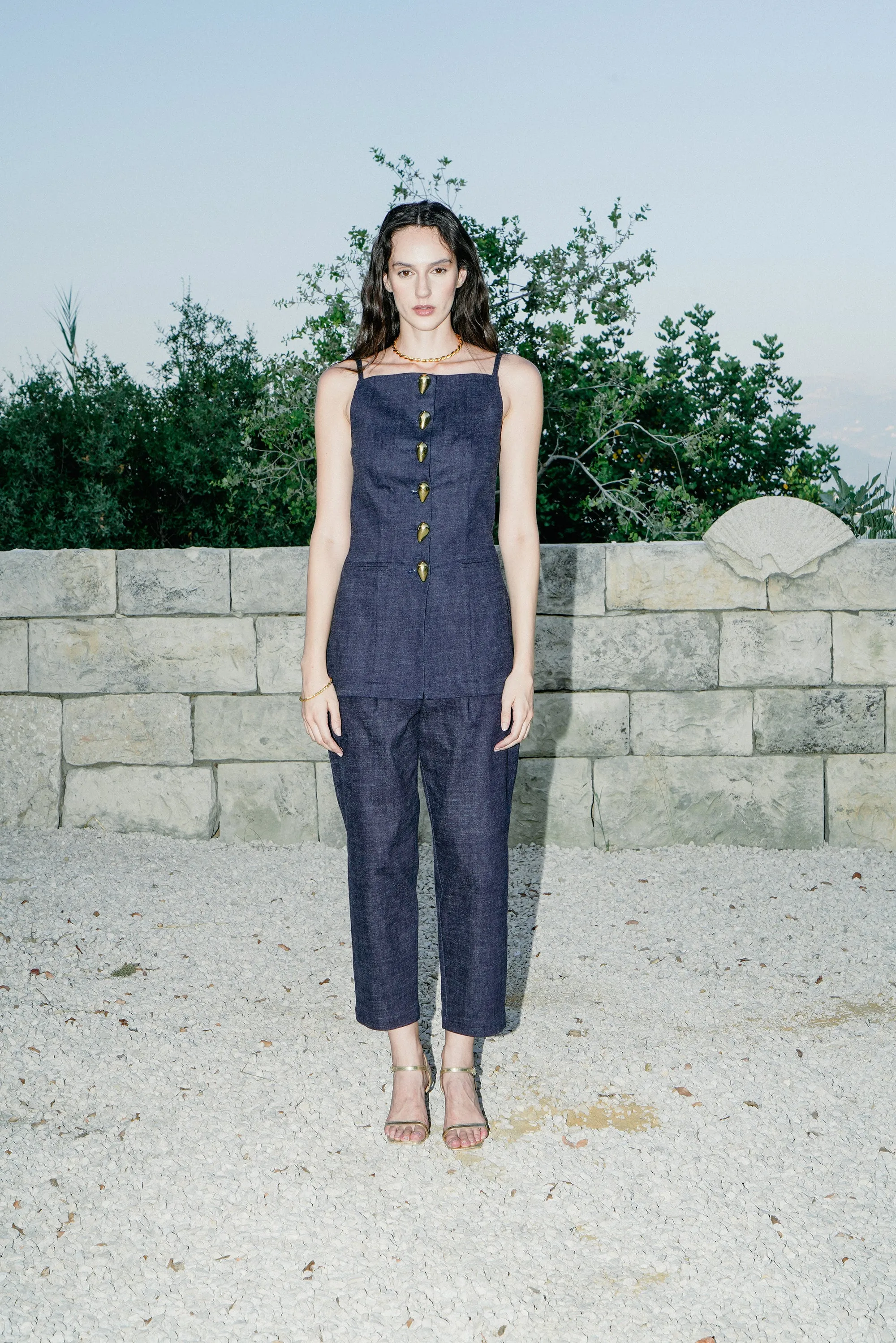 Madeleine Denim Top